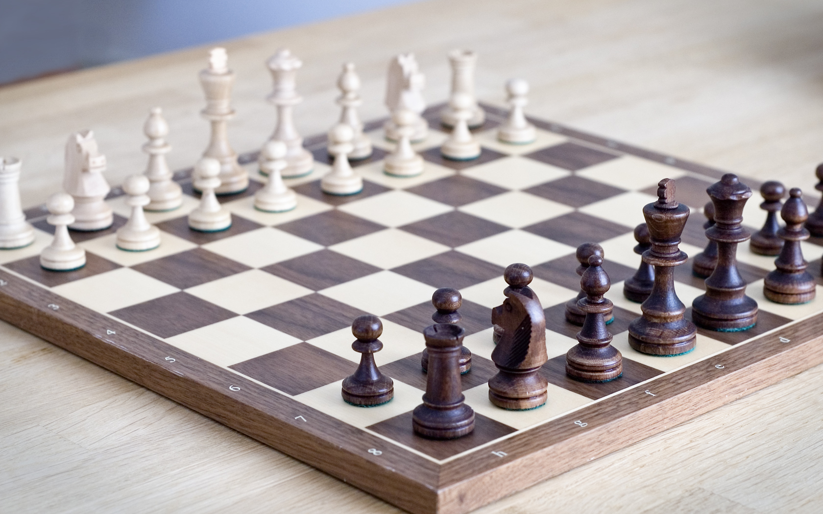 A classic Staunton chess set — the same design used in Fischer's championship matches
